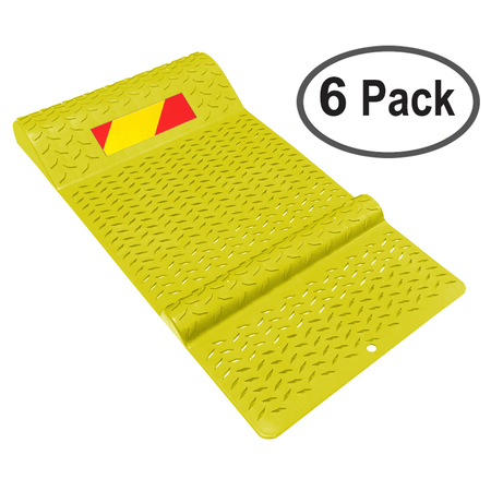 ELECTRIDUCT Anti-Skid Parking Mat with Adhesive Back- Yellow, PK 6 SB-ED-PM-YL-6PK